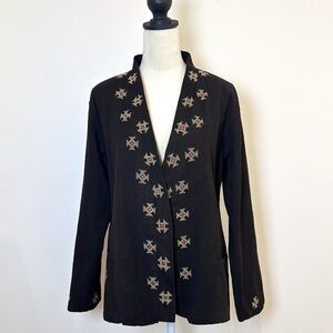 Vintage Embroidered Cotton Jacket – Unisex- Made in India
